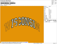 Wisconsin Embroidery File 4 size