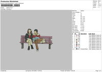 Waiting Embroidery File 4 size