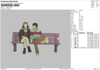 Waiting Embroidery File 4 size