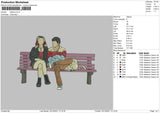 Waiting Embroidery File 4 size