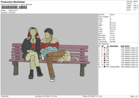 Waiting Embroidery File 4 size