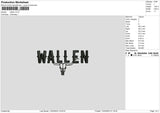 Wallen Embroidery File 6 sizes