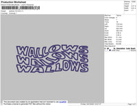 Wallows Embroidery File 4 size