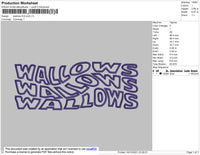 Wallows Embroidery File 4 size