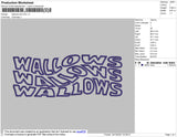 Wallows Embroidery File 4 size