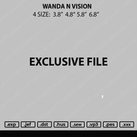 Wanda N Vision Embroidery File 4 size