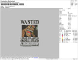 Wanted Marshall Embroidery File 4 size