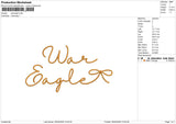 wareagle Embroidery File 6 sizes