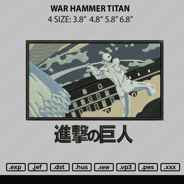 War Hammer Titan Embroidery File 4 size