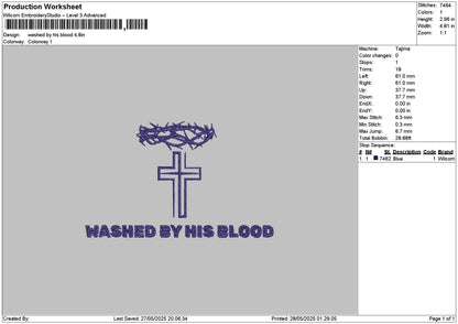 Washedtext Embroidery File 6 sizes