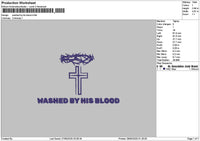 Washedtext Embroidery File 6 sizes