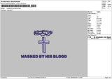 Washedtext Embroidery File 6 sizes