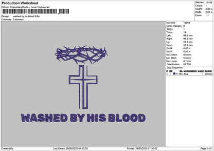 Washedtext Embroidery File 6 sizes