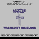 Washedtext Embroidery File 6 sizes