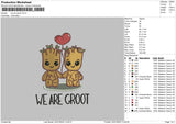 We Are Groot Embroidery File 4 size