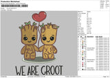 We Are Groot Embroidery File 4 size