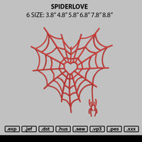 Spiderlove Embroidery File 6 sizes