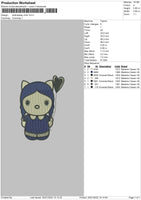 Wednesd Chibi Embroidery File 6 sizes