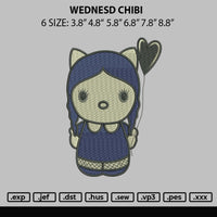 Wednesd Chibi Embroidery File 6 sizes