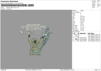 Statue Embroidery File 6 sizes
