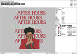 Afterhours Text 02 Embroidery File 6 sizes