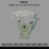 Statue Embroidery File 6 sizes