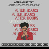 Afterhours Text 02 Embroidery File 6 sizes