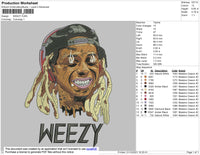 Weezy Embroidery File 4 size