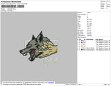 Werewolf Embroidery File 4 size