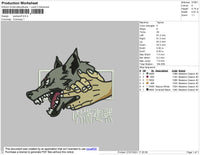 Werewolf Embroidery File 4 size