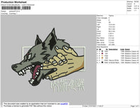 Werewolf Embroidery File 4 size