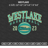 Westlake Embroidery File 6 sizes