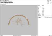 Shame Text Embroidery File 6 sizes