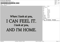 When I Look At You Embroidery File 6 sizes