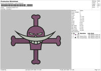 Whitebeard Embroidery File 4 size