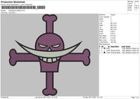 Whitebeard Embroidery File 4 size