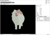 White Dog 2301 Embroidery File 6 sizes