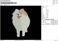 White Dog 2301 Embroidery File 6 sizes