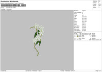 White Flowers Embroidery File 4 size