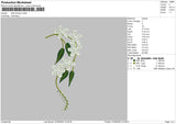 White Flowers Embroidery File 4 size