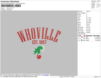 Who Ville Embroidery File 4 size