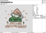 Grinchxmas 1611 Embroidery File 6 sizes