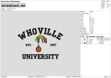 Whovilletext V3 Embroidery File 6 sizes