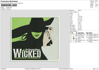 Wicked Green Embroidery File 6 sizes