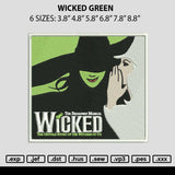 Wicked Green Embroidery File 6 sizes