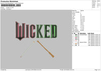 Wickedtext 02 Embroidery File 6 sizes