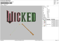 Wickedtext 02 Embroidery File 6 sizes