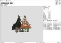 Wickedtext V3 Embroidery File 6 sizes