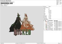 Wickedtext V3 Embroidery File 6 sizes