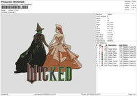 Wickedtext V3 Embroidery File 6 sizes